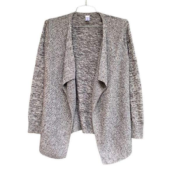 GAP Body Cozy Cardigan Sweater Grey 100% Cotton Size L - Picture 1 of 6